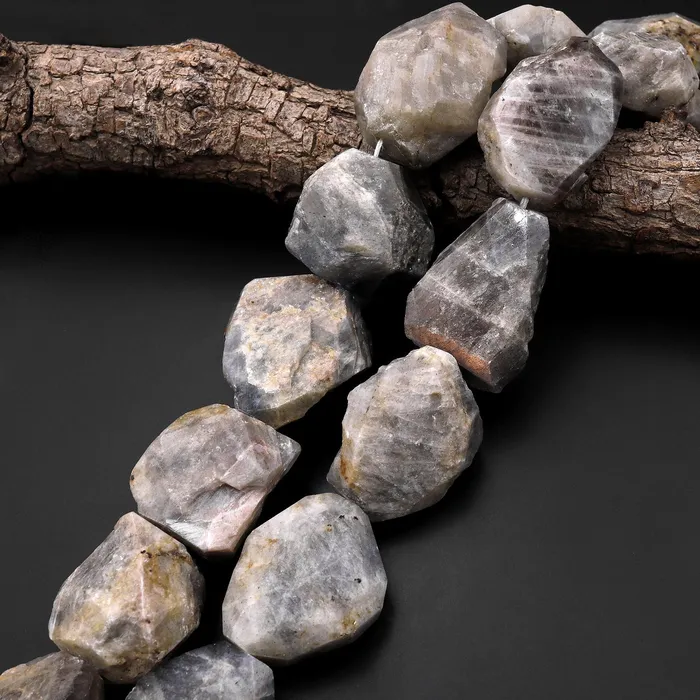 Intrinsic Trading Necklaces Huge Phenomenal Freeform Natural Labradorite Chunky Slab Pendant Nugget Beads Center Drilled 155 Strand
