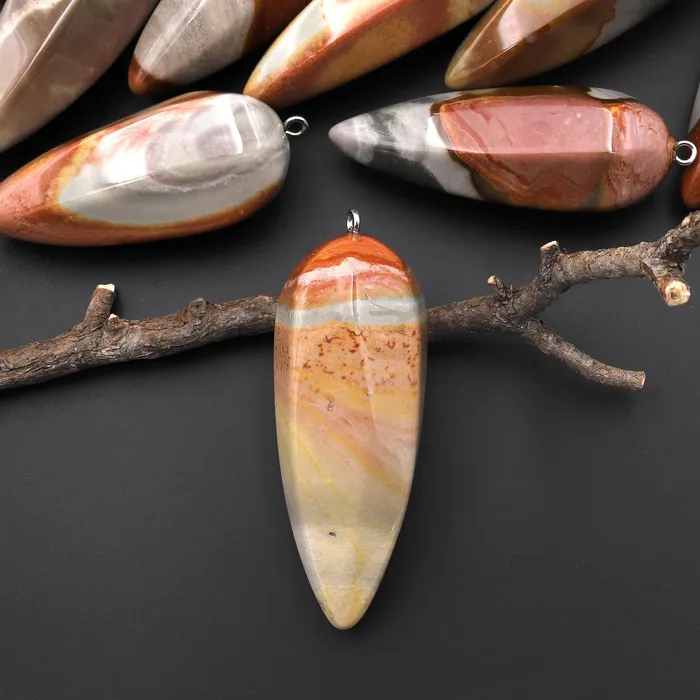 Intrinsic Trading Necklaces Natural Polychrome Jasper Aka Landscape Ocean Jasper Pendant Crystal Pendulum A10 Intrinsic Trading Necklaces Natural Polychrome Jasper Aka Landscape Ocean Jasper Pendant Crystal Pendulum A10