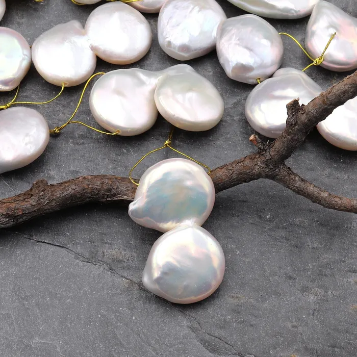 Intrinsic Trading Necklaces Rare Twin Coin Pearl Large Iridescent Natural White Freshwater Pearl Pendant Side Drilled A1 Intrinsic Trading Necklaces Rare Twin Coin Pearl Large Iridescent Natural White Freshwater Pearl Pendant Side Drilled A1
