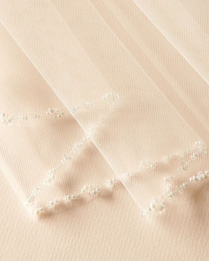 Josie Pearl Wedding Veil Dareth Colburn Earrings