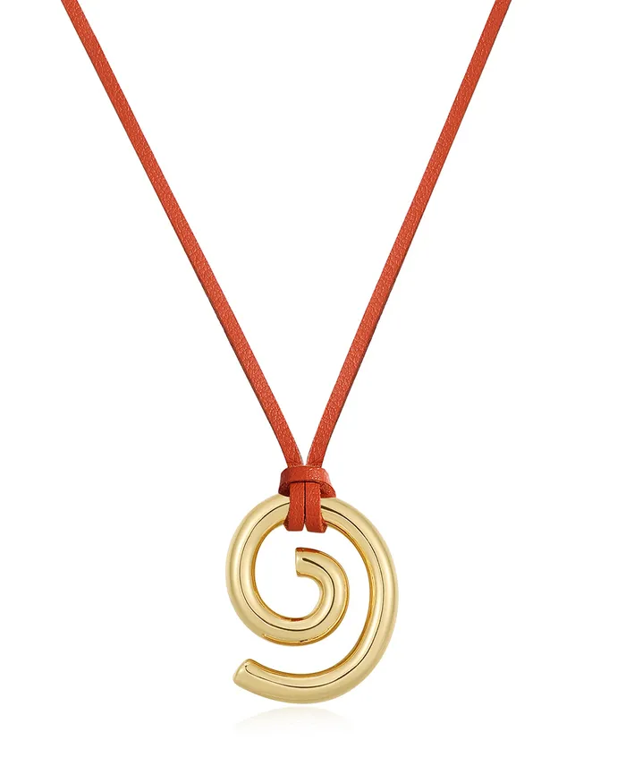 Luv Aj Necklaces Shell Beach Pendant Necklace Orange Sivan Ayla x Luv Aj