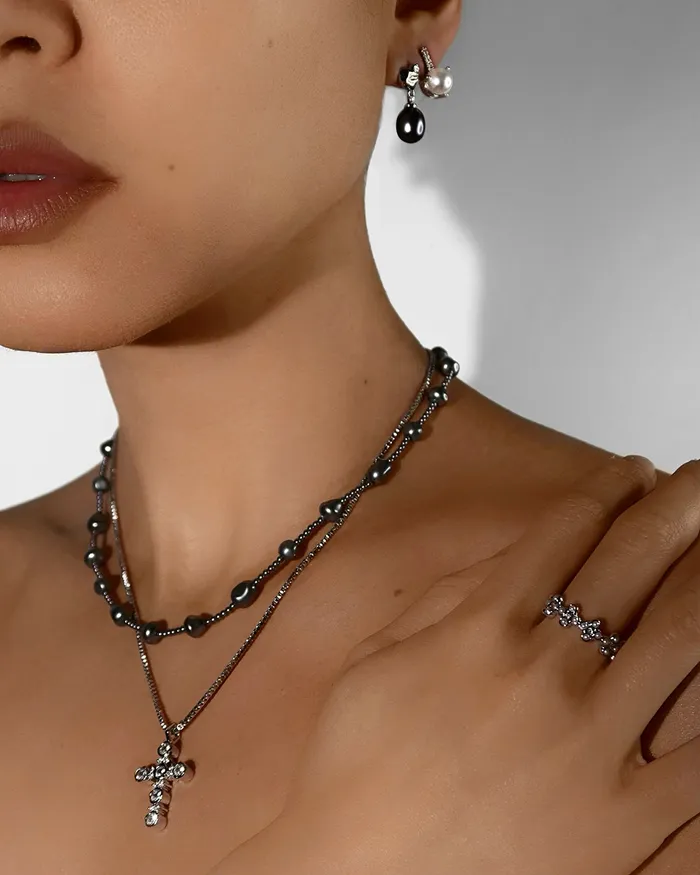 Luv Aj Necklaces The Pearl Stud Necklace Luv Aj Necklaces The Pearl Stud Necklace