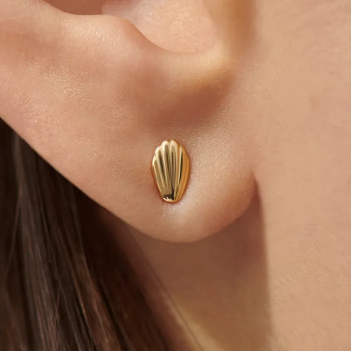 Madeleine Cookie Gold Stud Earrings ARTEMER Earrings