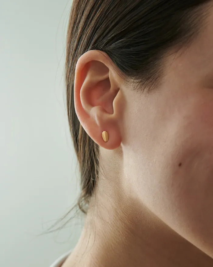 Madeleine Cookie Gold Stud Earrings ARTEMER Earrings