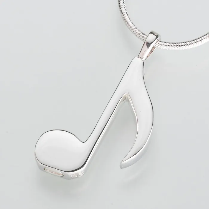 Madelyn Necklaces Sterling Silver Musical Note Pendant Cremation Jewelry