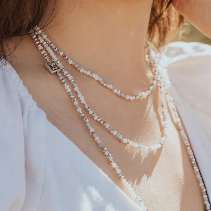 My Saint My Hero Love Morse Code Prayer Rope Necklace Necklaces