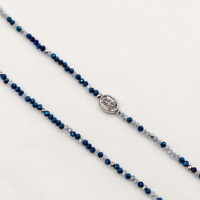 My Saint My Hero Necklaces Archangel Michael Protection Morse Code Prayer Rope Necklace