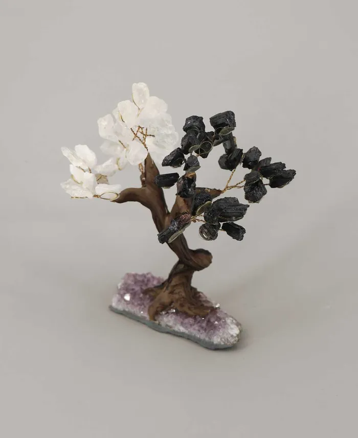 Necklaces Buddha Groove Yin Yang Gemstone Bonsai Tree for Balance