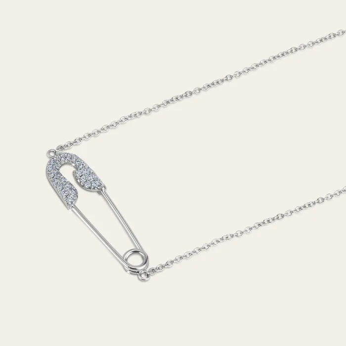 Necklaces Hand crafted in 18k white gold and set with 34 highquality round brilliant cut diamonds Securus Diamond Necklace
