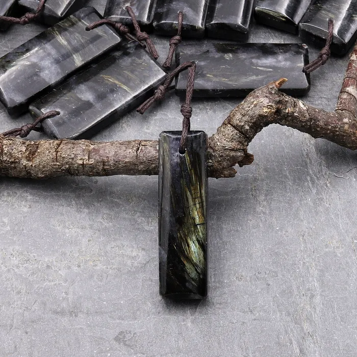Necklaces Intrinsic Trading Rare Natural Nuummite Faceted Rectangle Cushion Pendant Gemstone Focal Bead A2 Necklaces Intrinsic Trading Rare Natural Nuummite Faceted Rectangle Cushion Pendant Gemstone Focal Bead A2