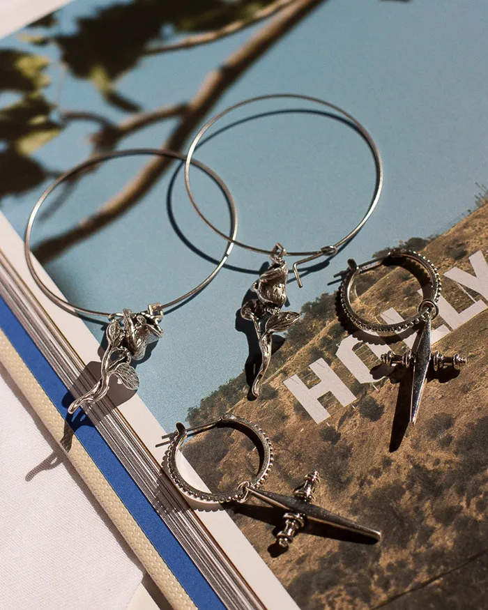 Necklaces Luv Aj Cross Hoops Silver