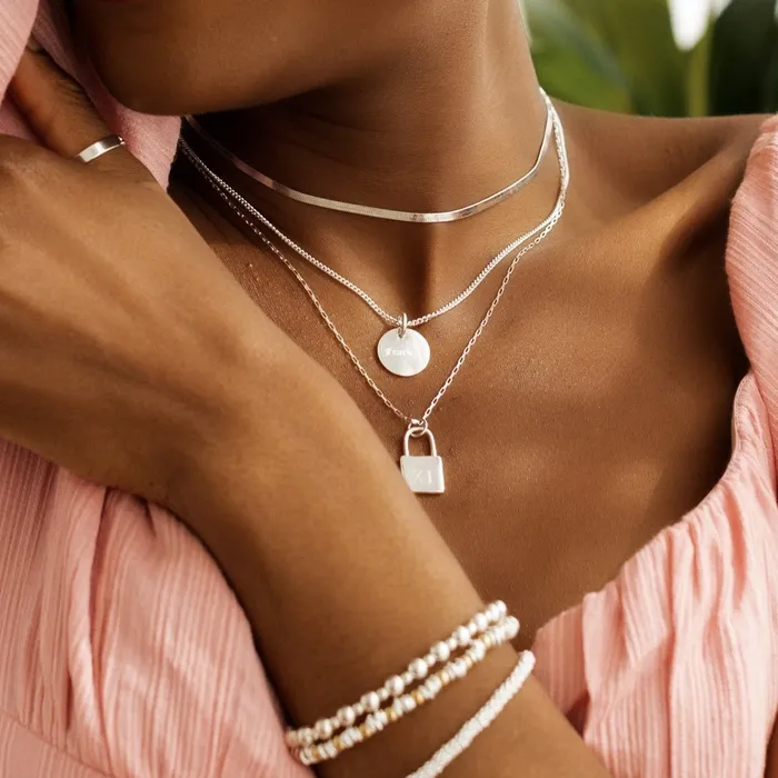 Necklaces Suetables Arielle Herringbone Necklace