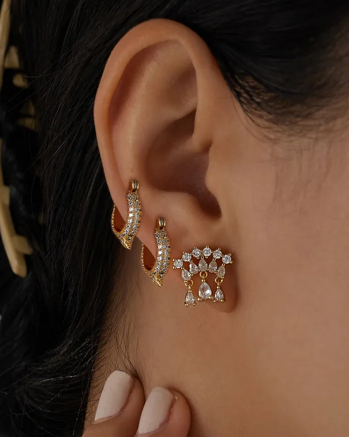 PreStyled Sets Luv Aj Colette Shaker Studs Gold PreStyled Sets Luv Aj Colette Shaker Studs Gold