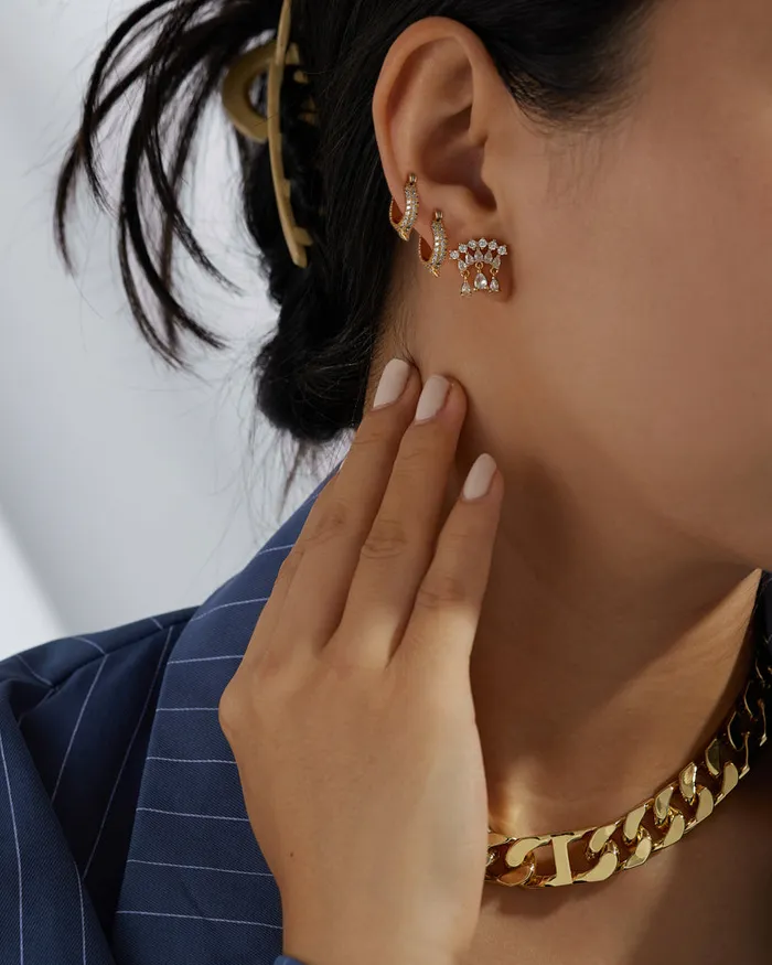 PreStyled Sets Luv Aj Colette Shaker Studs Gold PreStyled Sets Luv Aj Colette Shaker Studs Gold