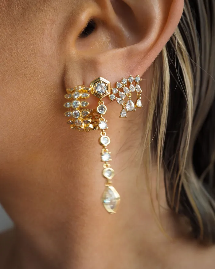 PreStyled Sets Luv Aj Colette Shaker Studs Gold PreStyled Sets Luv Aj Colette Shaker Studs Gold
