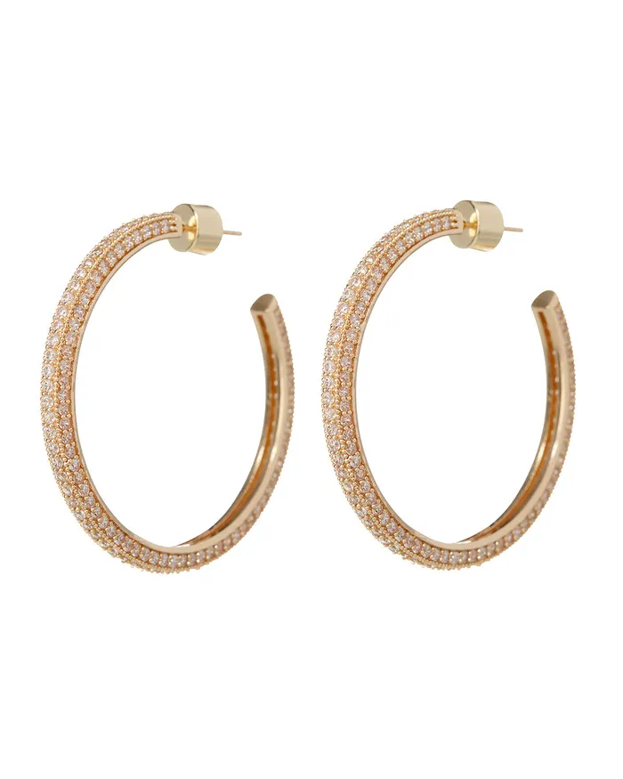 PreStyled Sets Luv Aj Pave Josephine Hoops Gold