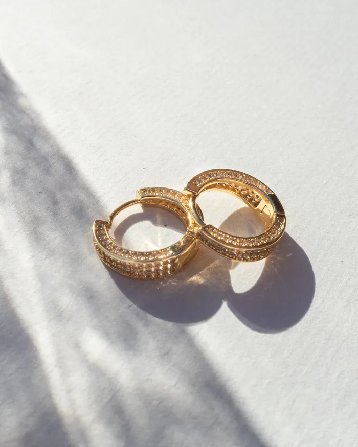 PreStyled Sets Pave Geneva Hoops Gold Luv Aj PreStyled Sets Pave Geneva Hoops Gold Luv Aj