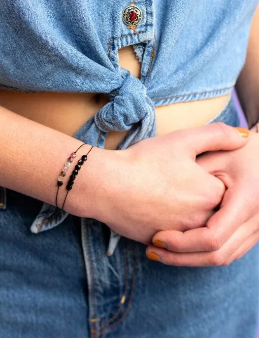 Rainbow Tourmaline Hummingbird Adjustable Bracelet for Happiness SoulKu Bracelets