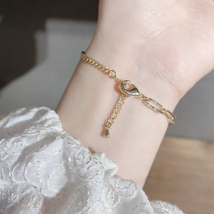 Refined by AnnaKaci Bracelets Heart Pendant Asymmetrical Bracelet with Pearl Refined by AnnaKaci Bracelets Heart Pendant Asymmetrical Bracelet with Pearl