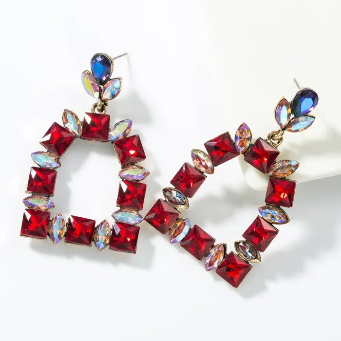 Refined by AnnaKaci Earrings Elegant Squoval Shaped Geometric Crystals Earrings Refined by AnnaKaci Earrings Elegant Squoval Shaped Geometric Crystals Earrings