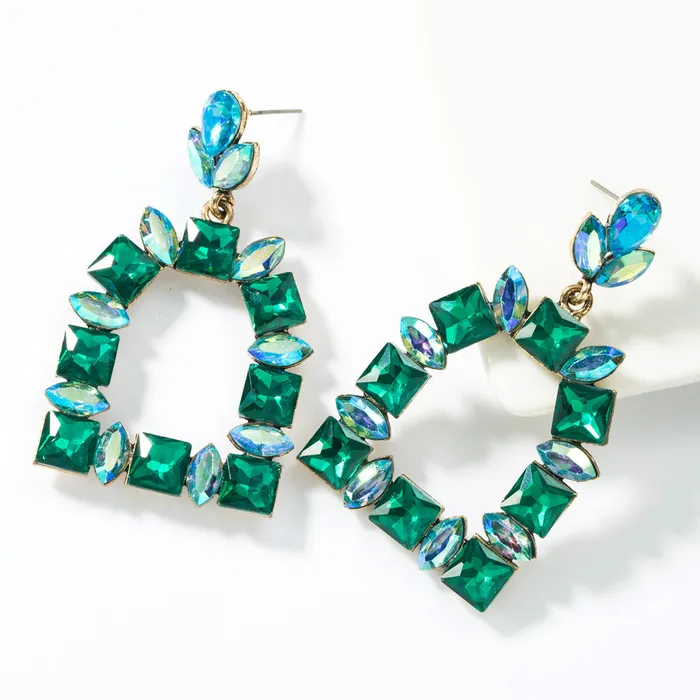 Refined by AnnaKaci Earrings Elegant Squoval Shaped Geometric Crystals Earrings Refined by AnnaKaci Earrings Elegant Squoval Shaped Geometric Crystals Earrings