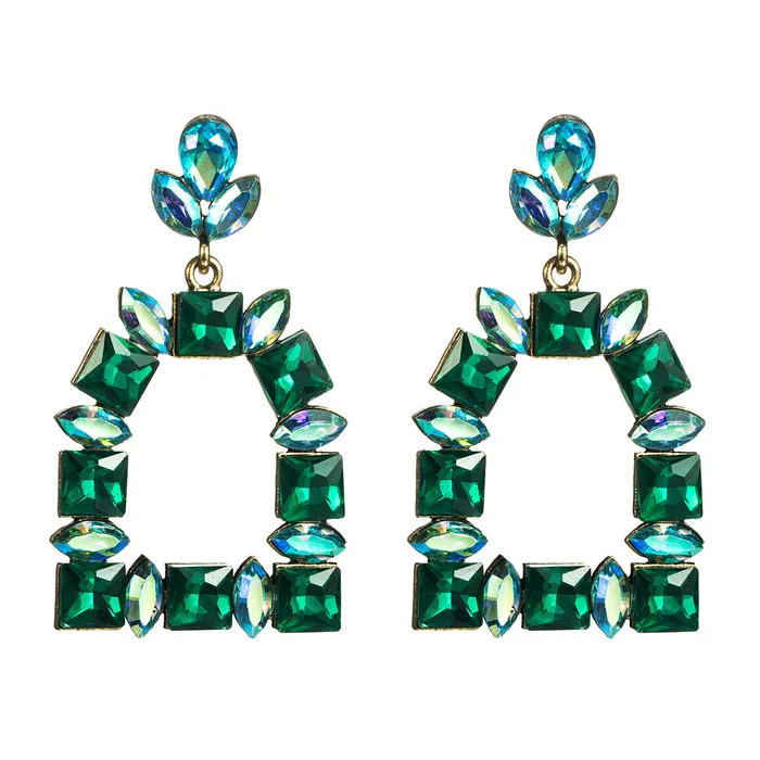Refined by AnnaKaci Earrings Elegant Squoval Shaped Geometric Crystals Earrings Refined by AnnaKaci Earrings Elegant Squoval Shaped Geometric Crystals Earrings