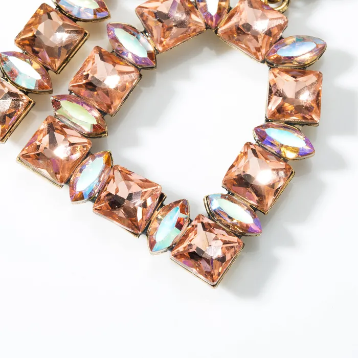Refined by AnnaKaci Earrings Elegant Squoval Shaped Geometric Crystals Earrings Refined by AnnaKaci Earrings Elegant Squoval Shaped Geometric Crystals Earrings