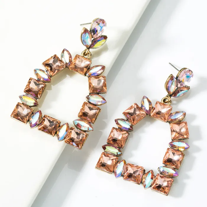Refined by AnnaKaci Earrings Elegant Squoval Shaped Geometric Crystals Earrings Refined by AnnaKaci Earrings Elegant Squoval Shaped Geometric Crystals Earrings