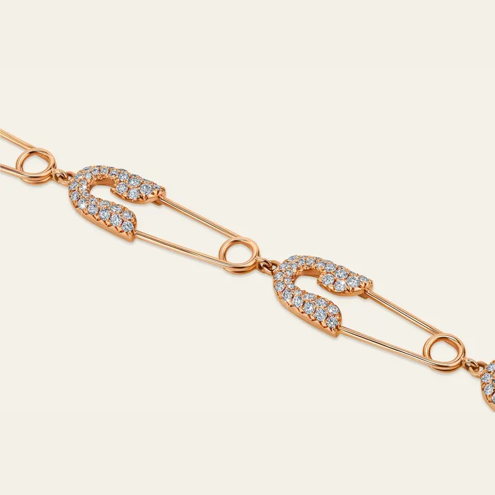 Securus Diamond Bracelet Hand crafted in 18k rose gold and set with highquality round brilliant cut diamonds Bracelets