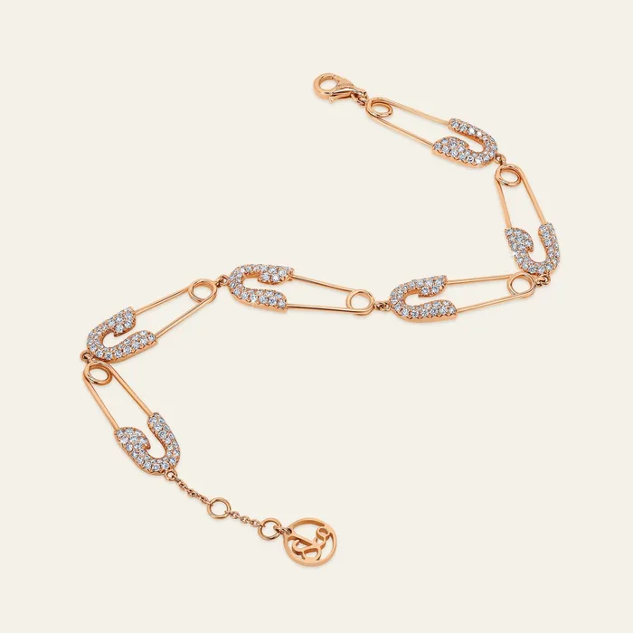 Securus Diamond Bracelet Hand crafted in 18k rose gold and set with highquality round brilliant cut diamonds Bracelets