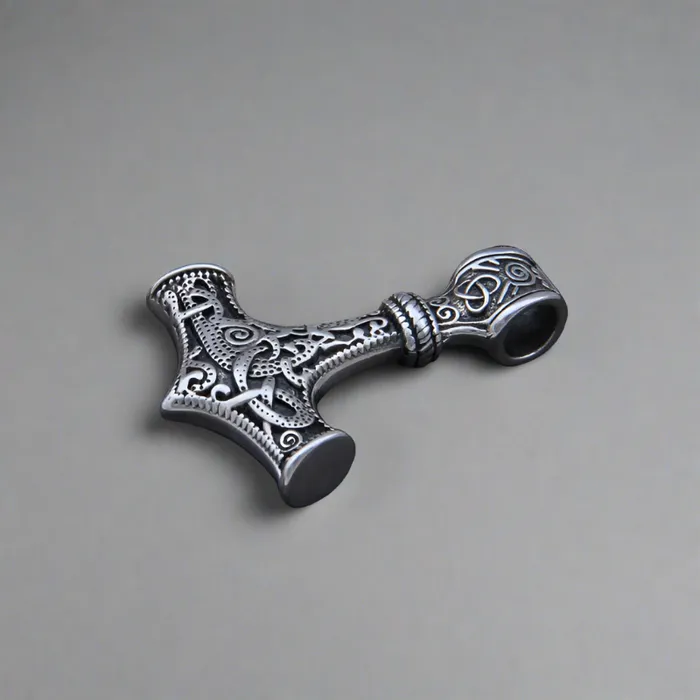 Silver Mjlnir Sterling Silver Mjolnir Pendant Viking Trinkets Necklaces