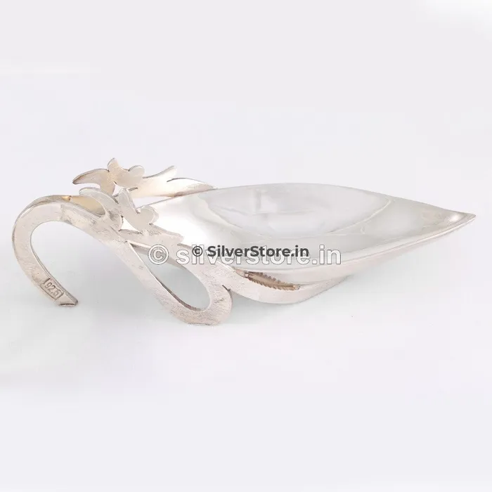 silversrorein Necklaces Silver Diya 925 silver pack of 2 boat pattern diya