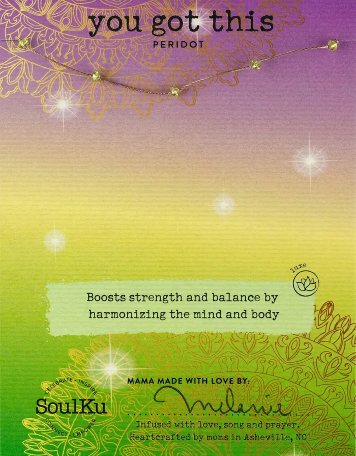 SoulKu Peridot Celestial Necklace for You Got This Necklaces