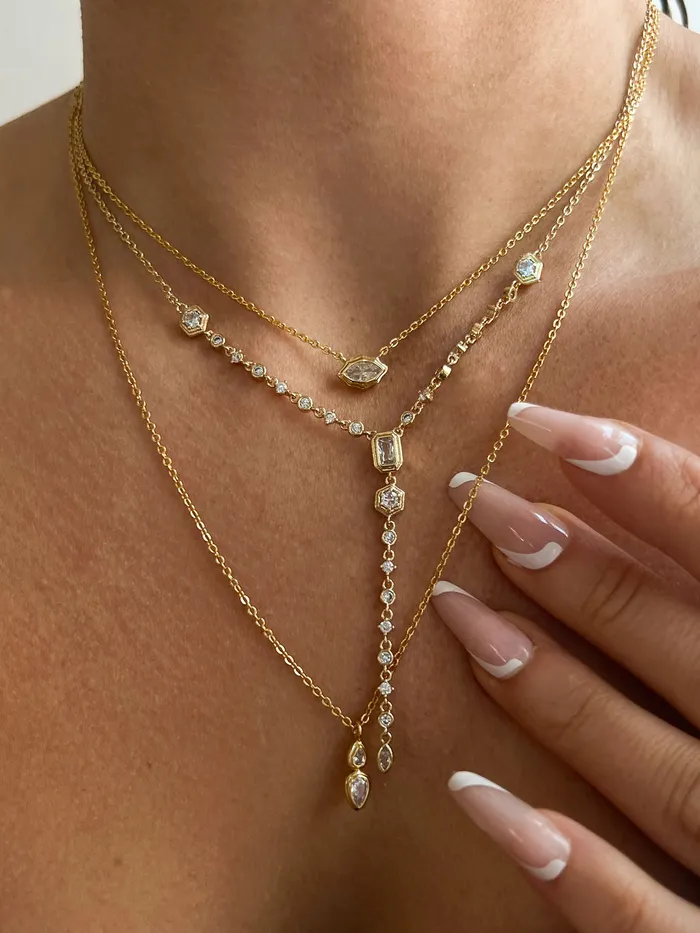 Stellar Bezel Charm Necklace Set Gold Luv Aj Necklaces Stellar Bezel Charm Necklace Set Gold Luv Aj Necklaces