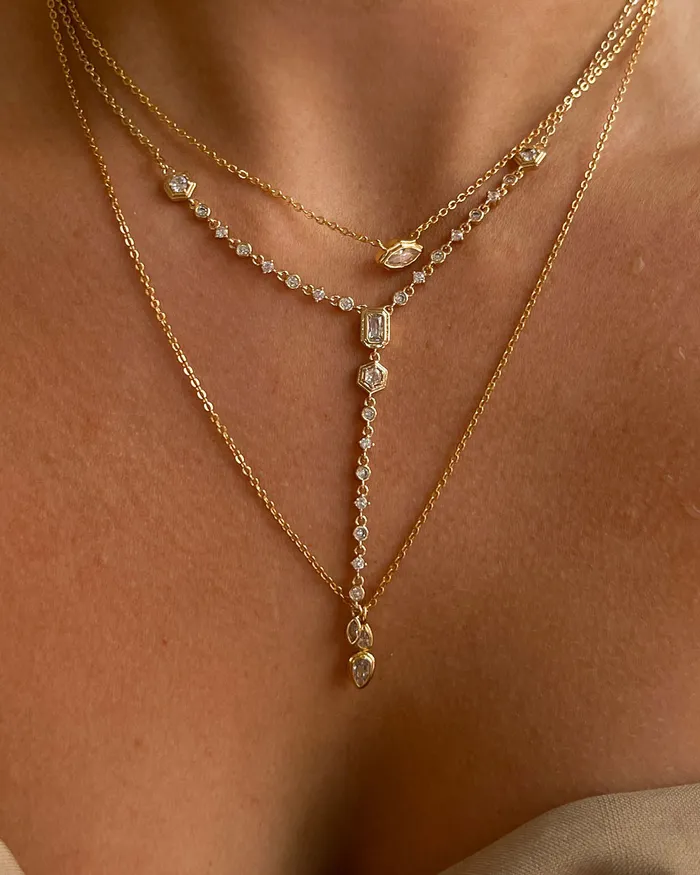 Stellar Bezel Charm Necklace Set Gold Luv Aj Necklaces Stellar Bezel Charm Necklace Set Gold Luv Aj Necklaces