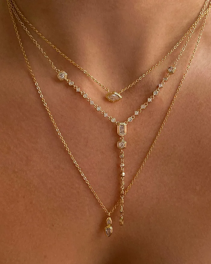Stellar Bezel Charm Necklace Set Gold Luv Aj Necklaces Stellar Bezel Charm Necklace Set Gold Luv Aj Necklaces