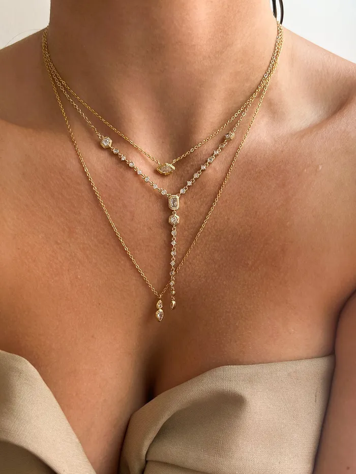 Stellar Bezel Charm Necklace Set Gold Luv Aj Necklaces Stellar Bezel Charm Necklace Set Gold Luv Aj Necklaces