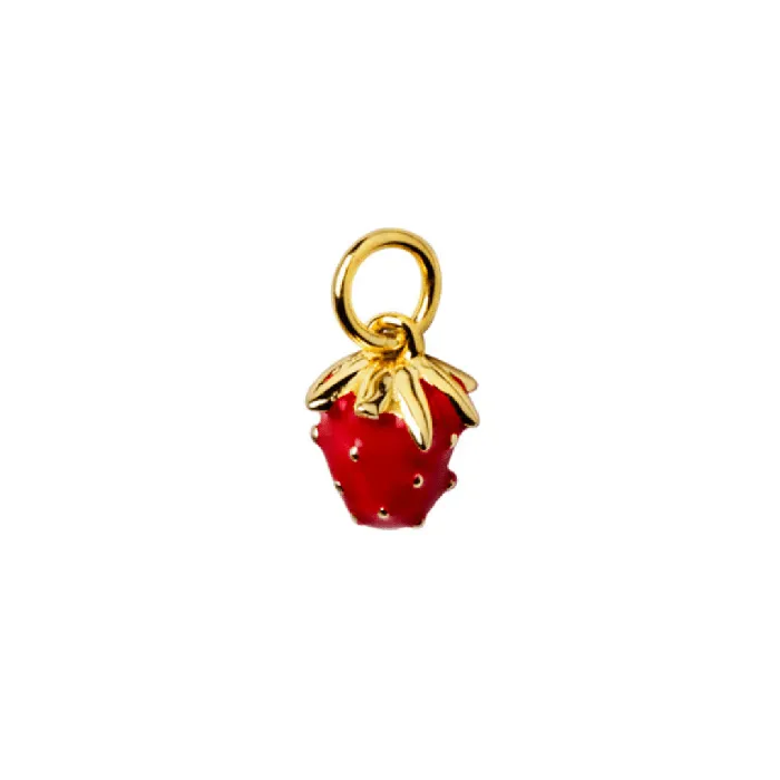 Suetables Charm Necklaces Strawberry Hoop Charm