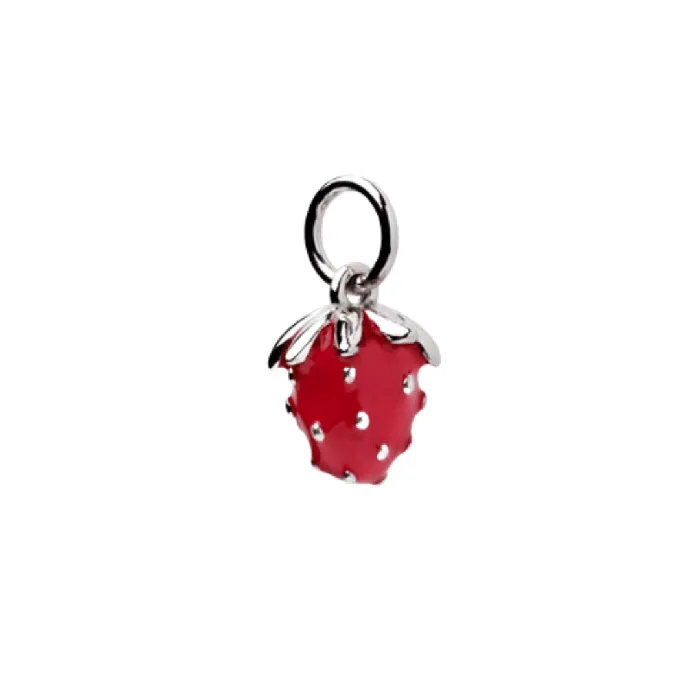 Suetables Charm Necklaces Strawberry Hoop Charm